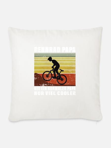Rennrad-Vater Rennrad-Vater Radfahren - Sofakissenbezug 45 x 45 cm - Naturweiß 
