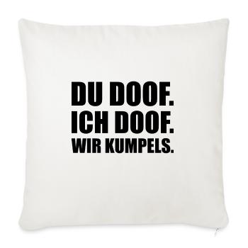 freunde fuer ewig - Sofakissenbezug 45 x 45 cm - Naturweiß  - Vorne