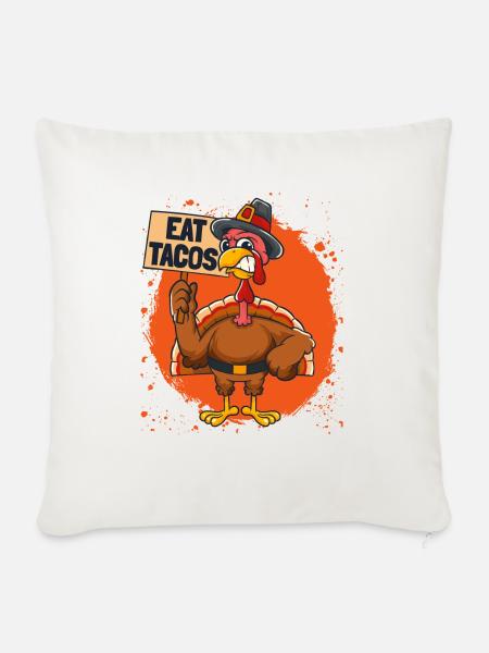 Eat Tacos - Sofakissenbezug 45 x 45 cm - Naturweiß