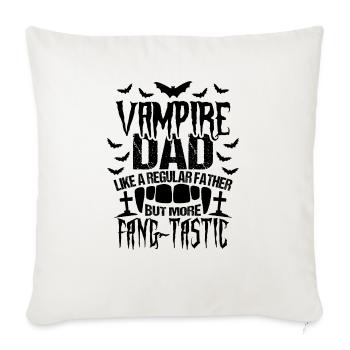 Papa vampire Halloween - Housse de coussin décorative 45 x 45 cm - blanc nature - Devant