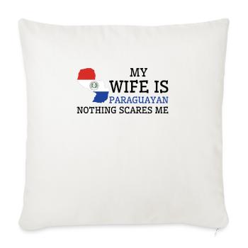 Rien ne me fait peur Femme paraguayenne Paraguay - Housse de coussin décorative 45 x 45 cm - blanc nature - Devant