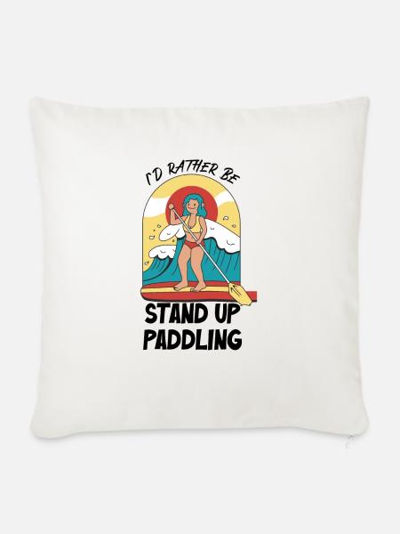 Lieber Stand Up Paddling - Sofakissenbezug 45 x 45 cm - Naturweiß