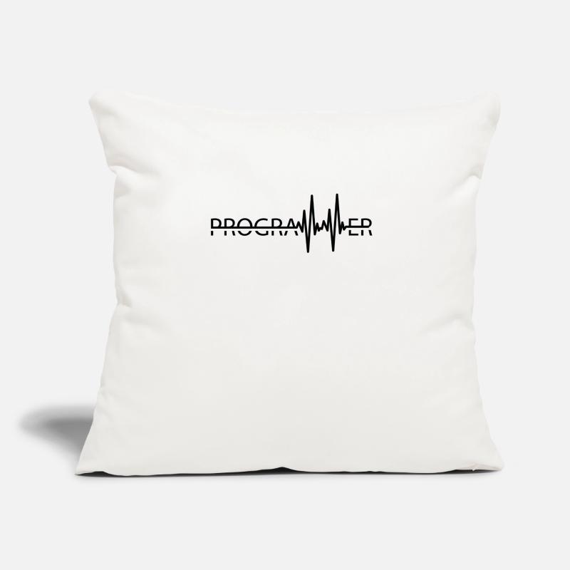 Programmierer Heartbeat Programmierung Coder Sofakissenbezug 45 x 45 cm