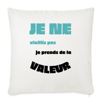 Men's, Women's, Humorous, Humorous T-Shirt Gift - Sofa pillowcase 17,3'' x 17,3'' (45 x 45 cm) - natural white - Front