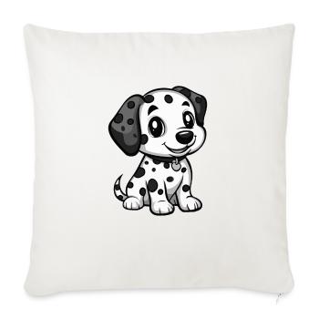 Dalmatien Chien Bande Dessinée Mignon - Housse de coussin décorative 45 x 45 cm - blanc nature - Devant