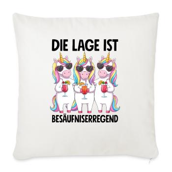 The situation is drunkenness - Sofa pillowcase 17,3'' x 17,3'' (45 x 45 cm) - natural white - Front