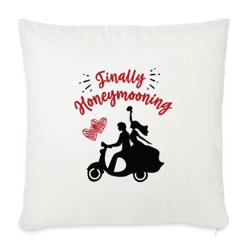 Honeymooning Hochzeitsreise Reise Nach Hochzeit - Sofakissenbezug 45 x 45 cm - Naturweiß  - Vorne