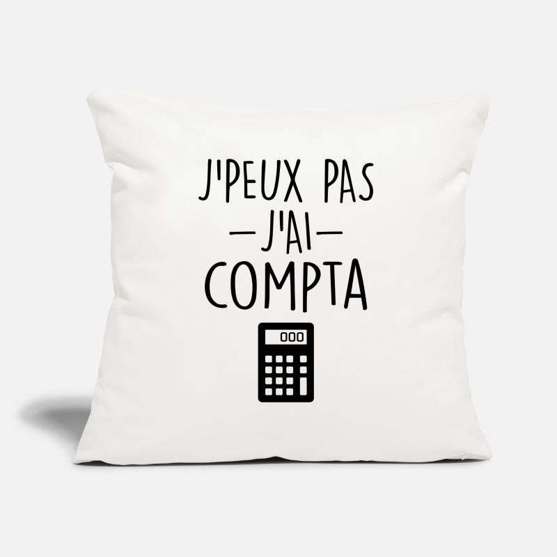 Comptable | Comptabilité | Compter | Chiffre Housse de coussin décorative 45 x 45 cm