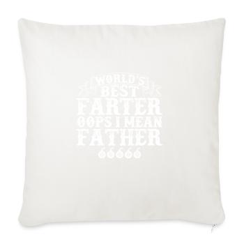 Le plus grand farter du monde - Housse de coussin décorative 45 x 45 cm - blanc nature - Devant