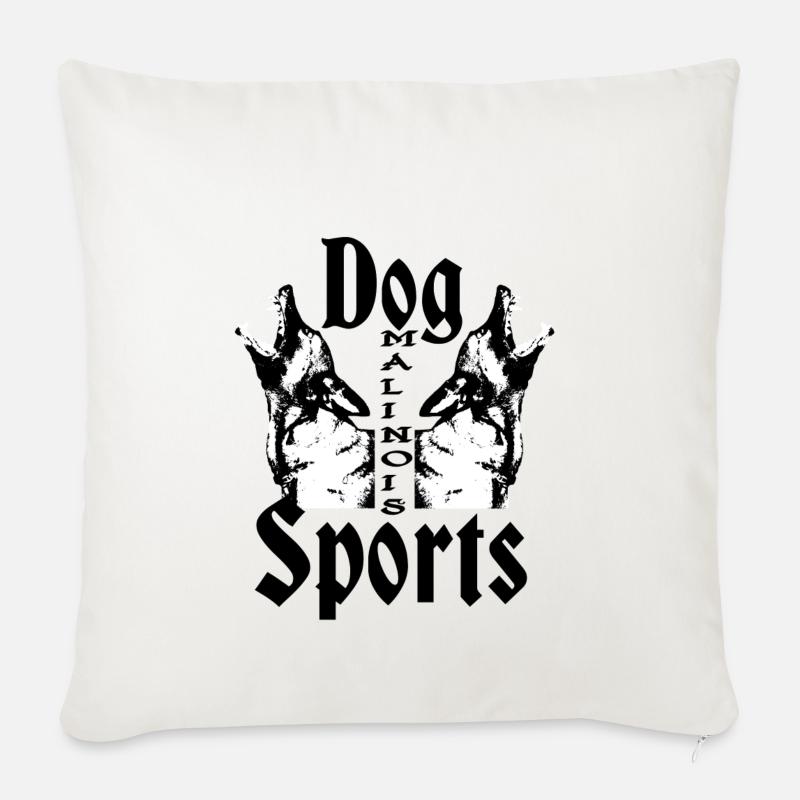 Malinois,Mail,Hundesport,Hunderasse,Polizeihund - Sofakissenbezug 45 x 45 cm - Naturweiß 