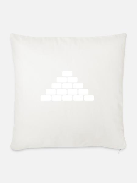 ziegel - Sofakissenbezug 45 x 45 cm - Naturweiß