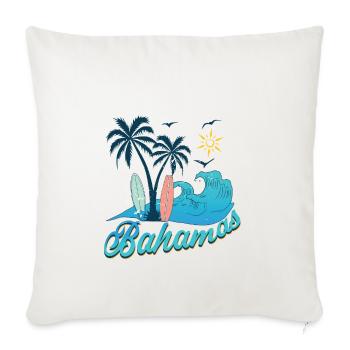 Bahamas Urlaub Sonne Strand - Sofakissenbezug 45 x 45 cm - Naturweiß  - Vorne