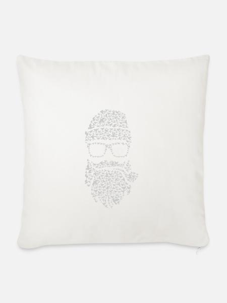 Birds Beard - Sofakissenbezug 45 x 45 cm - Naturweiß