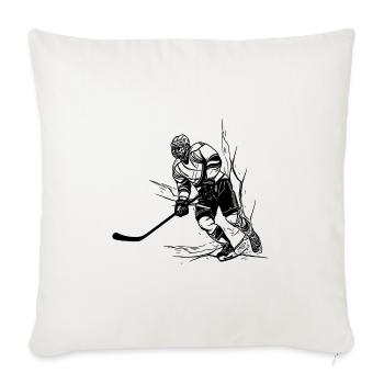 Cool Ice Hockey Player Fan Motif - Sofa pillowcase 17,3'' x 17,3'' (45 x 45 cm) - natural white - Front