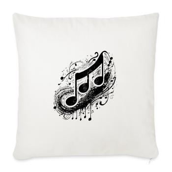 Vintage Musik Noten im Tattoo Style - Sofakissenbezug 45 x 45 cm - Naturweiß  - Vorne
