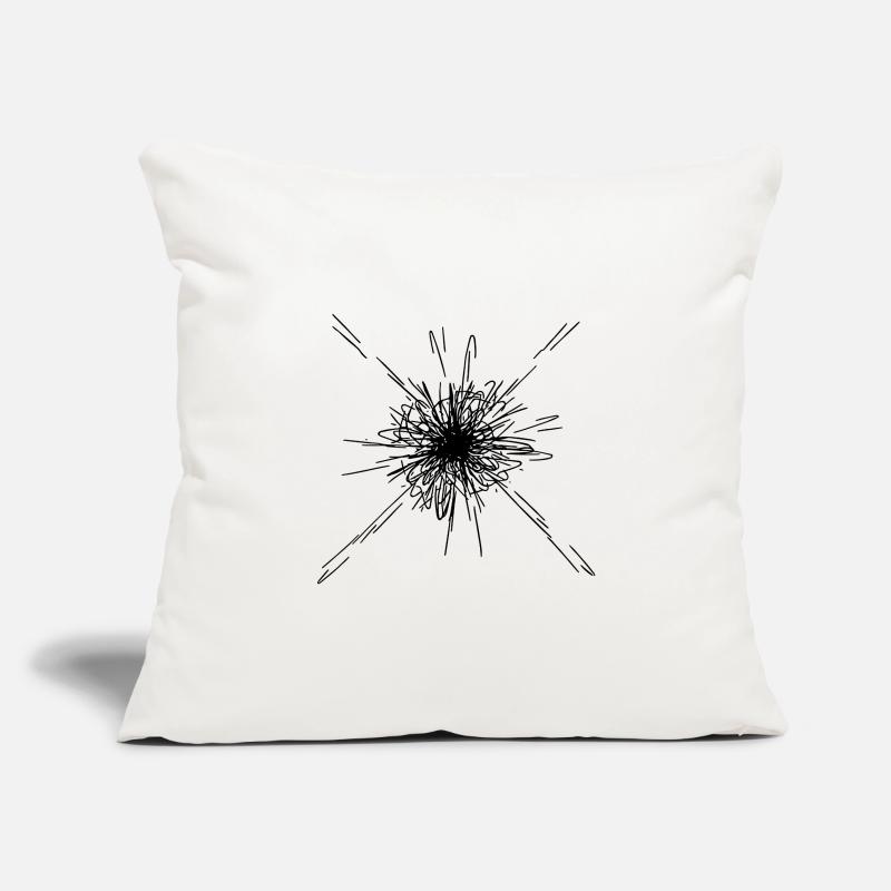 Mandala Explosion Lines Pattern Sofa pillowcase 17,3'' x 17,3'' (45 x 45 cm)
