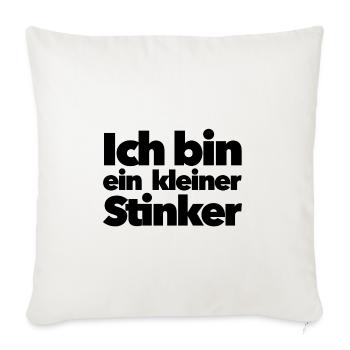 Ich bin ein kleiner Stinker - Spaß - Sofakissenbezug 45 x 45 cm - Naturweiß  - Vorne