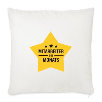 Mitarbeiter des Monats - Sofakissenbezug 45 x 45 cm - Naturweiß  - Vorne