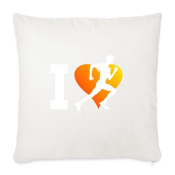 Cross Country Running Jogging Women Running - Sofa pillowcase 17,3'' x 17,3'' (45 x 45 cm) - natural white - Front