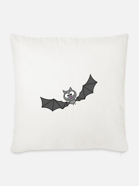 Fledermaus - Sofakissenbezug 45 x 45 cm - Naturweiß 