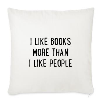 Bücher - Sofakissenbezug 45 x 45 cm - Naturweiß  - Vorne