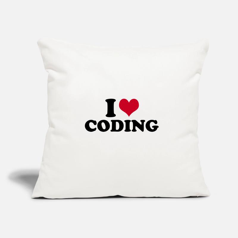 I Love Coding Software Entwickler Informatiker Sofakissenbezug 45 x 45 cm