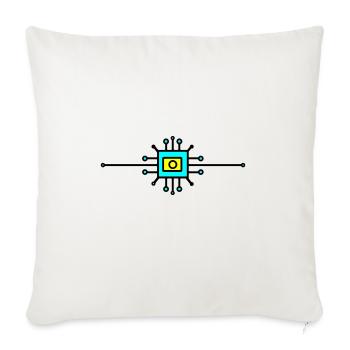 Capteur numérique à puce d’ordinateur - Housse de coussin décorative 45 x 45 cm - blanc nature - Devant