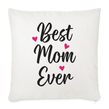 Beste Mutter aller Zeiten - Sofakissenbezug 45 x 45 cm - Naturweiß  - Vorne
