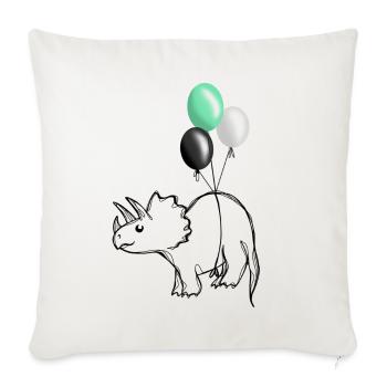Pridosaur Dinosaur Aromantic - Sofa pillowcase 17,3'' x 17,3'' (45 x 45 cm) - natural white - Front