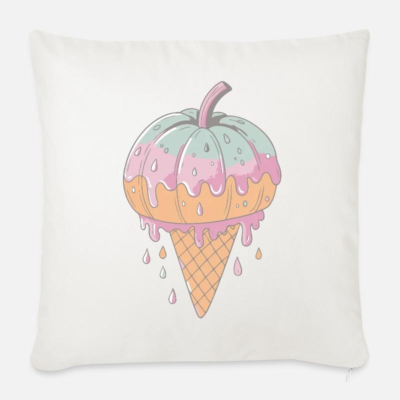 Cornet Pastel Drips Délicats - Housse de coussin décorative 45 x 45 cm - blanc nature