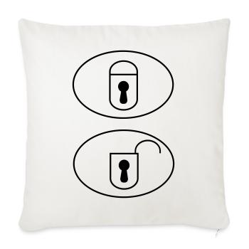 Car Remote Control Buttons - Sofa pillowcase 17,3'' x 17,3'' (45 x 45 cm) - natural white - Front