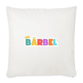 Bärbel ! Personnalisable - Housse de coussin décorative 45 x 45 cm - blanc nature - Devant