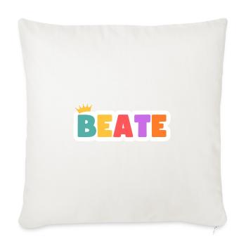 Beate! Customizable - Sofa pillowcase 17,3'' x 17,3'' (45 x 45 cm) - natural white - Front