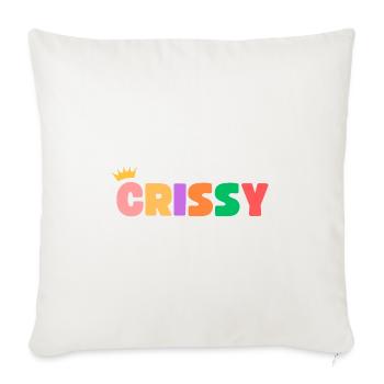 Crissy! Personnalisable - Housse de coussin décorative 45 x 45 cm - blanc nature - Devant