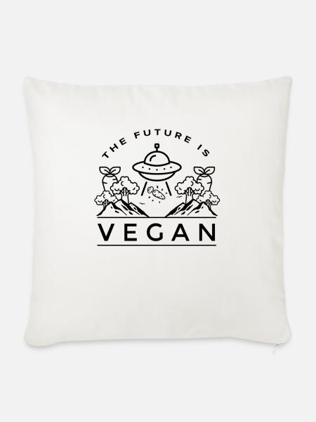 VEGAN - Sofakissenbezug 45 x 45 cm - Naturweiß