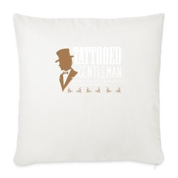 Motif de tatouage - Tatooed Gentleman - Encre tatouée - Housse de coussin décorative 45 x 45 cm - blanc nature - Devant