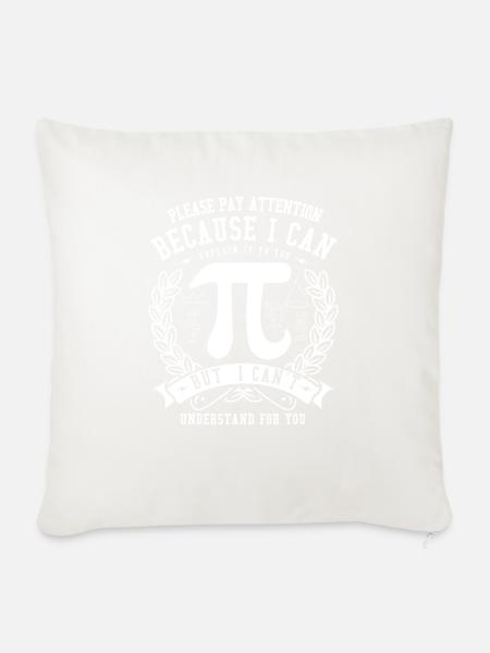 Mathematik Shirt · Mathematiker · Mathe Lehrer - Sofakissenbezug 45 x 45 cm - Naturweiß