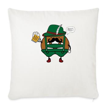 Kartoffel in Tracht Prost - Sofakissenbezug 45 x 45 cm - Naturweiß  - Vorne