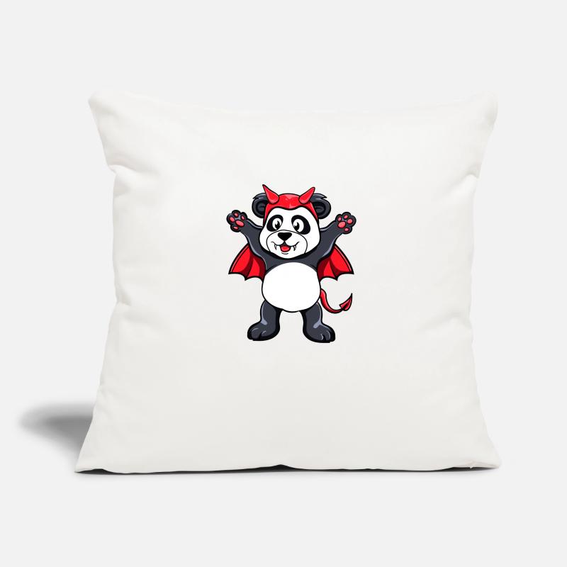 Halloween Panda Devil Evil Funny Devil evil Sofa pillowcase 17,3'' x 17,3'' (45 x 45 cm)