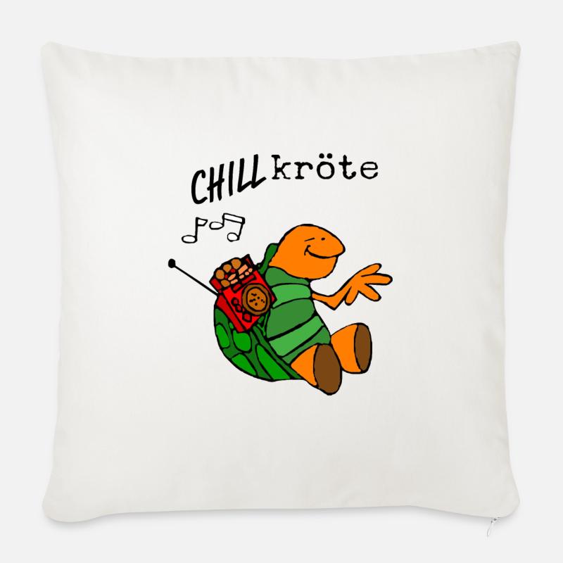 Chill Kröte - Sofakissenbezug 45 x 45 cm - Naturweiß 