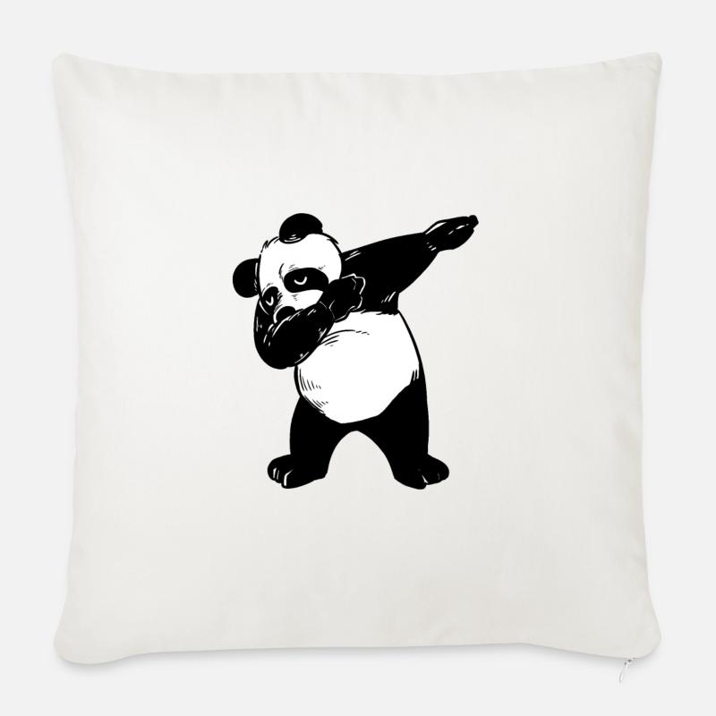 Panda - Sofakissenbezug 45 x 45 cm - Naturweiß 