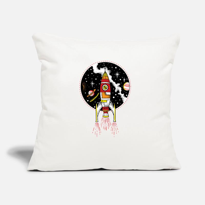 Retro rocket ship launching outer space shuttle Sofa pillowcase 17,3'' x 17,3'' (45 x 45 cm)