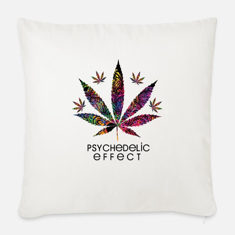 Psychedelic effect - Sofa pillowcase 17,3'' x 17,3'' (45 x 45 cm) - natural white