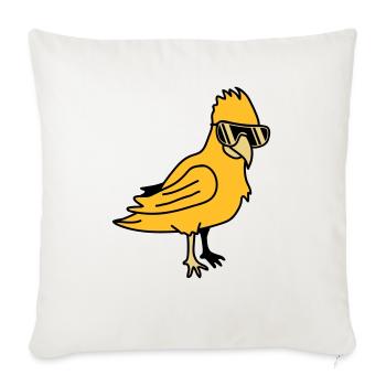 Cool Parrot Bird - Housse de coussin décorative 45 x 45 cm - blanc nature - Devant