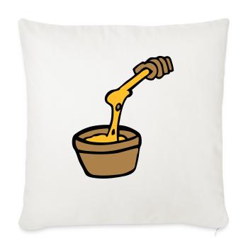 aligot fromage fondue cuisine française Cantal - Housse de coussin décorative 45 x 45 cm - blanc nature - Devant