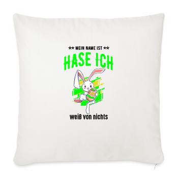 Hase Schlappohr Hasi Osterhase Hasen - Sofakissenbezug 45 x 45 cm - Naturweiß  - Vorne