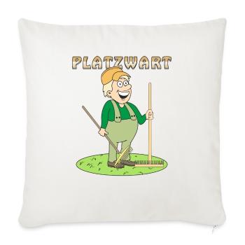 MENSCH COMIC PLATZWART - Sofakissenbezug 45 x 45 cm - Naturweiß  - Vorne
