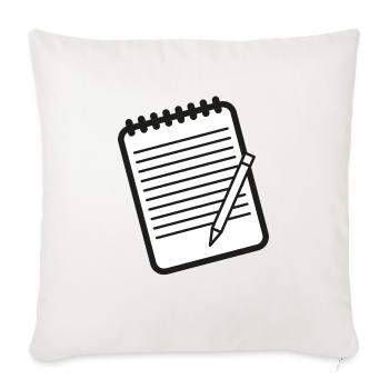 Checklist Notes Homework - Sofa pillowcase 17,3'' x 17,3'' (45 x 45 cm) - natural white - Front