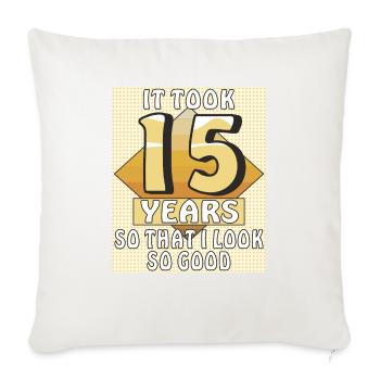 CELA PRENDRA 15 ANS - Housse de coussin décorative 45 x 45 cm - blanc nature - Devant