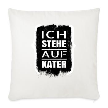humor streunerkatze statement hauskatze tier - Sofakissenbezug 45 x 45 cm - Naturweiß  - Vorne
